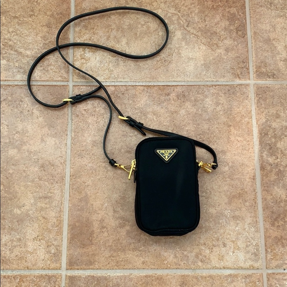 Prada Mini Nylon Crossbody Bag Black